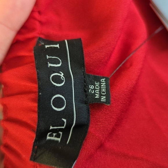 NEW Eloquii Floral Halter Maxi Dress Red Green 26 bohemian wedding coastalcore - Picture 6 of 9